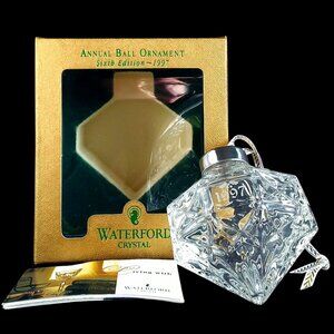 Vintage 1997 Waterford Crystal Ornament Annual Christmas Ball Ireland BOXED